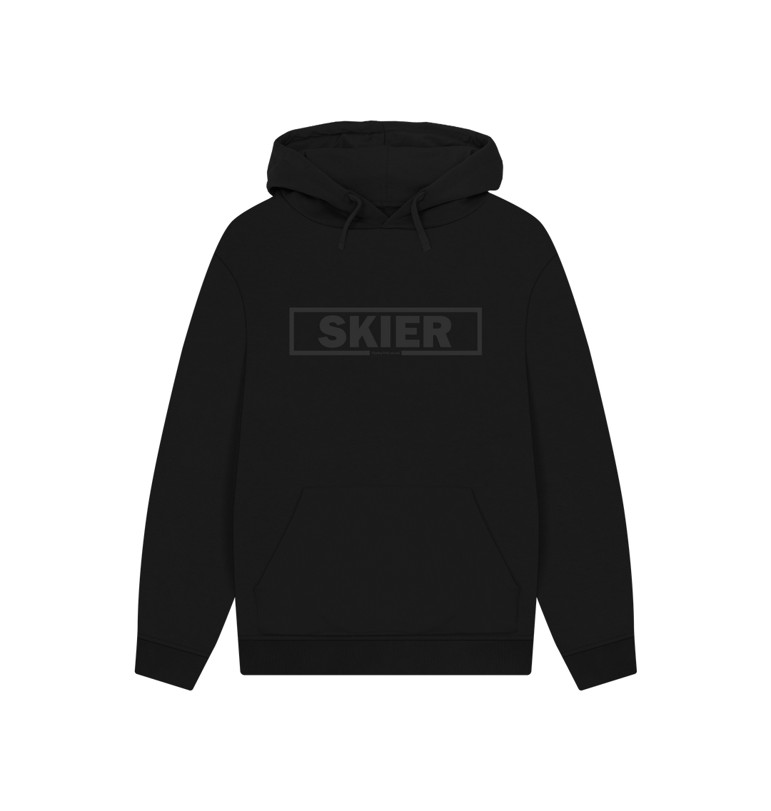 Black Printed Hoody Front