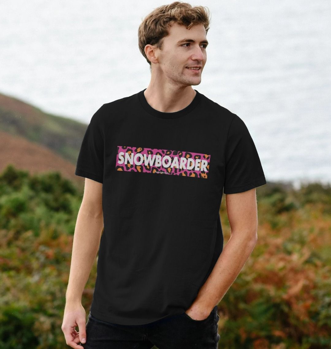 Men's Snowboarder Censor Bar Organic Tee