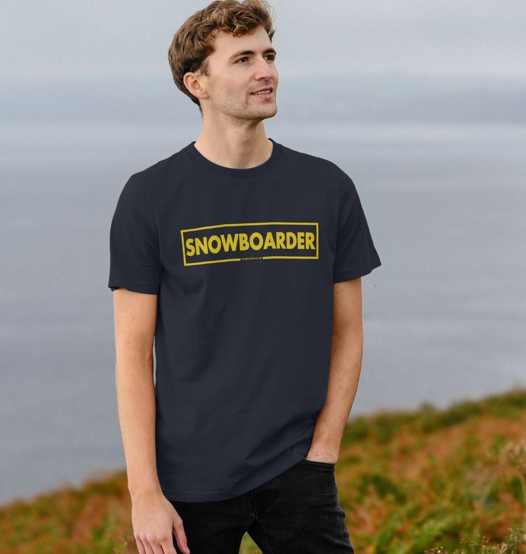 Men's Snowboarder Censor Bar Organic Tee