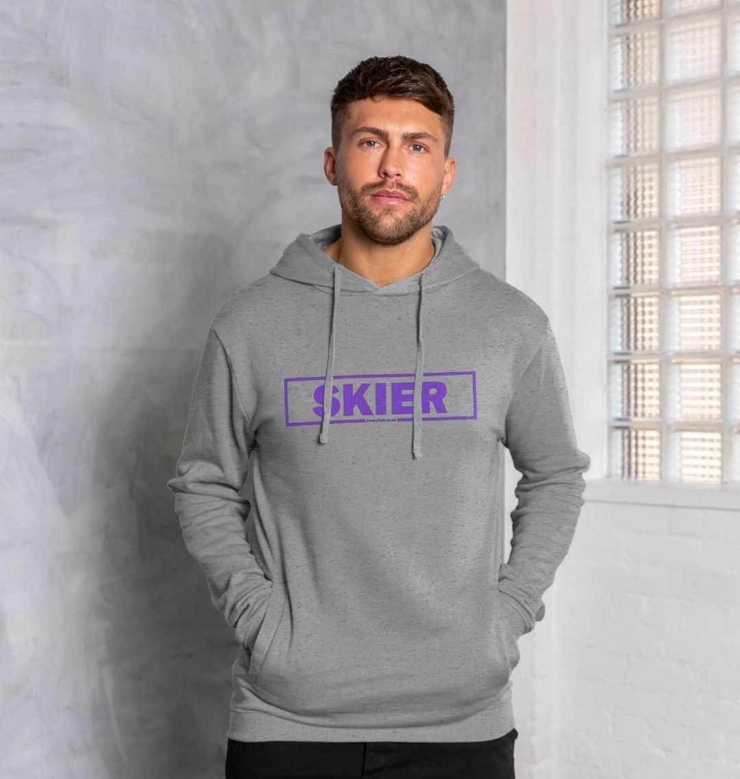 Men's Skier Censor Bar Organic Pullover Hoodie