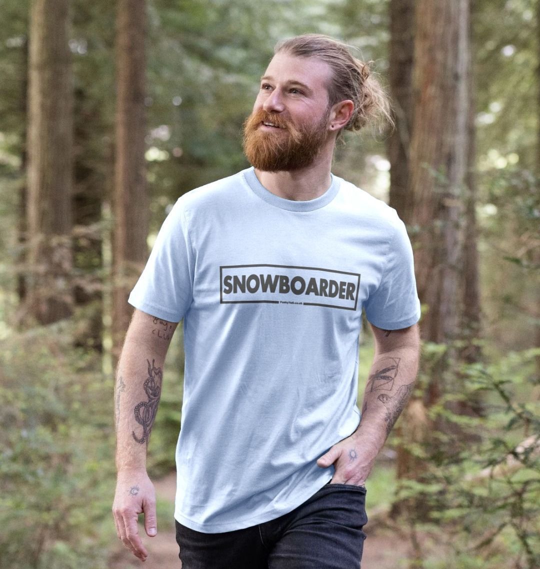 Men's Snowboarder Censor Bar Organic Tee