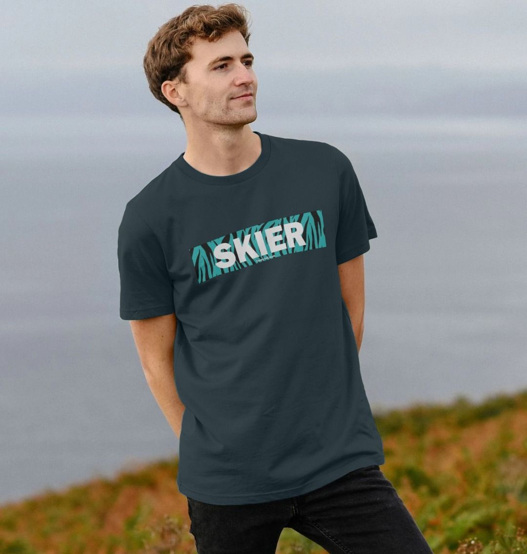 Men's Skier Censor Bar Organic Tee