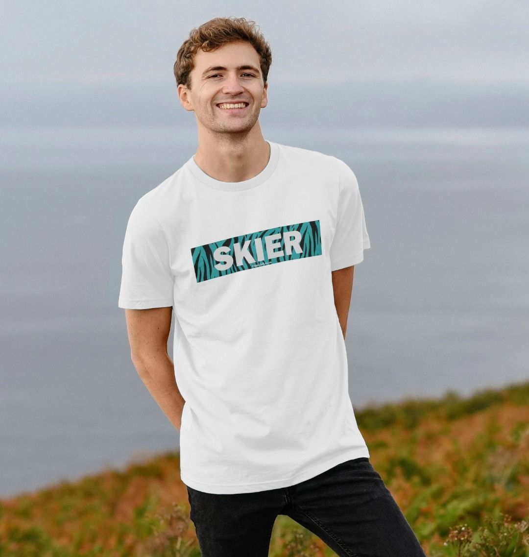 Men's Skier Censor Bar Organic Tee