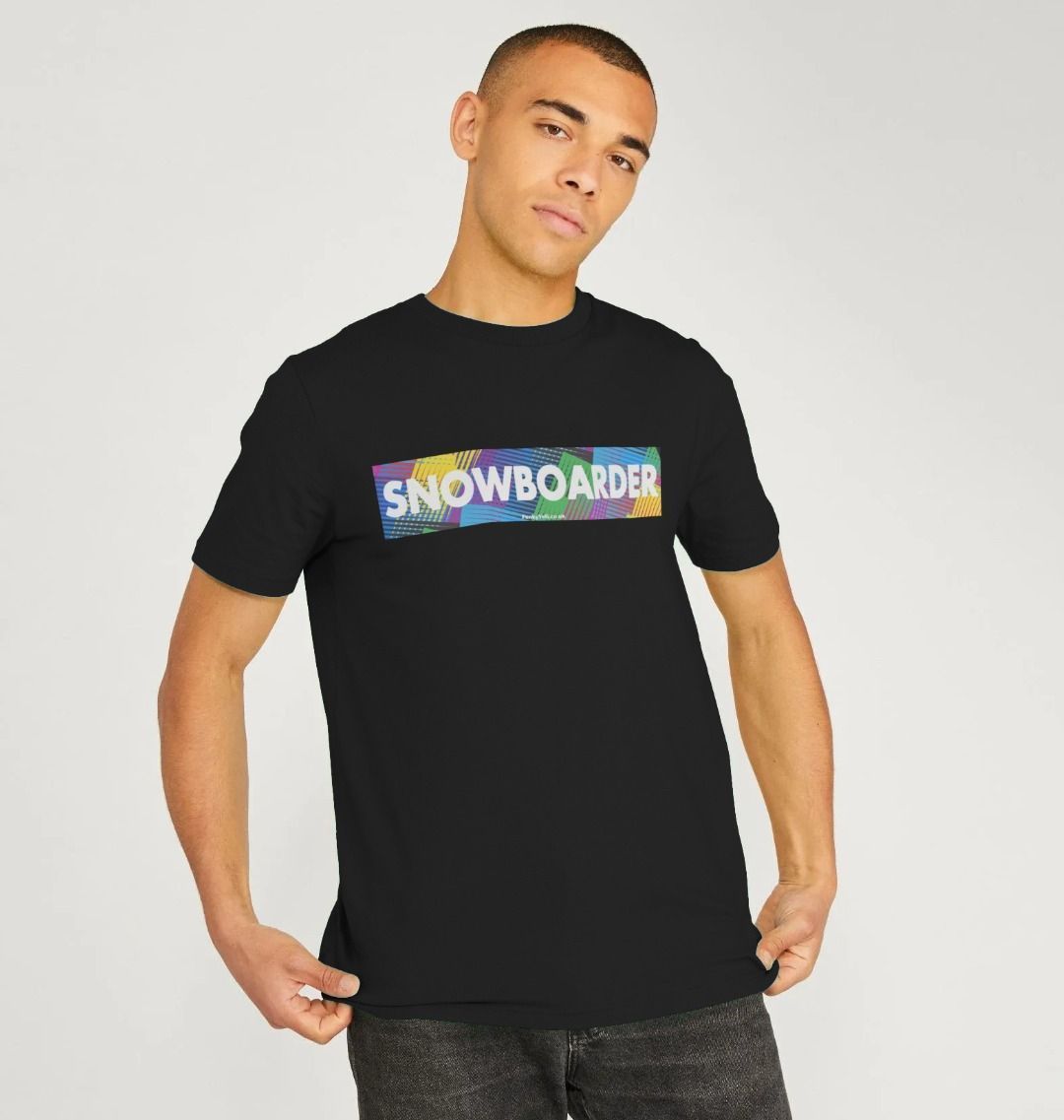 Men's Snowboarder Censor Bar Organic Tee