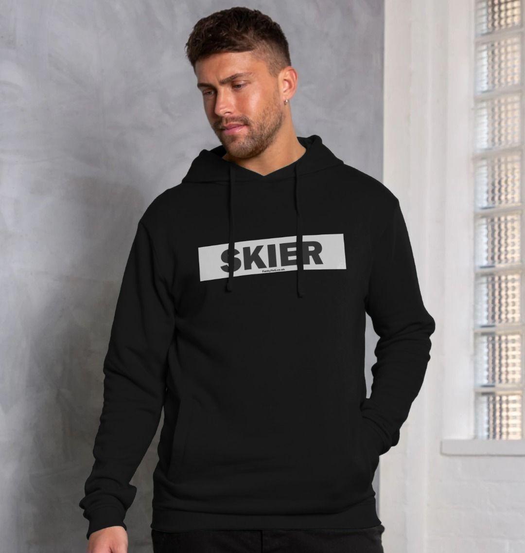Men's Skier Censor Bar Organic Pullover Hoodie