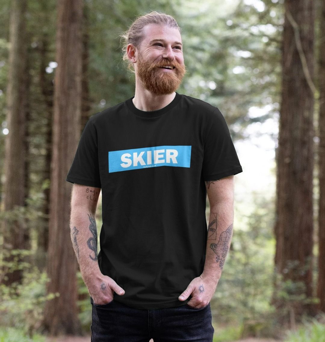 Men's Skier Censor Bar Organic Tee