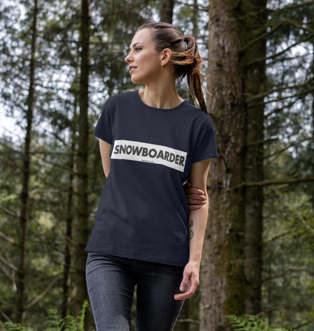 Women's Snowboarder Censor Bar Organic Tee