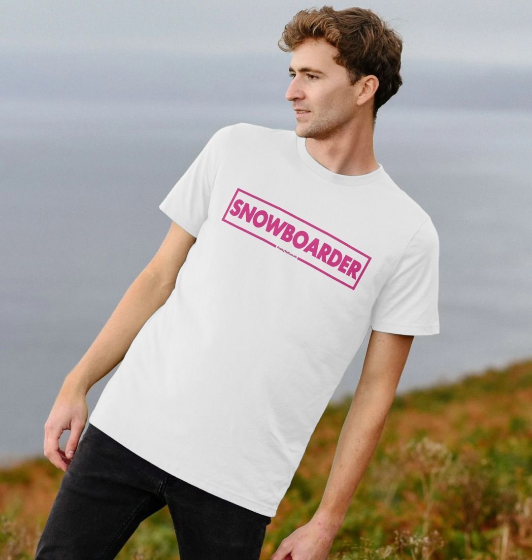 Men's Snowboarder Censor Bar Organic Tee