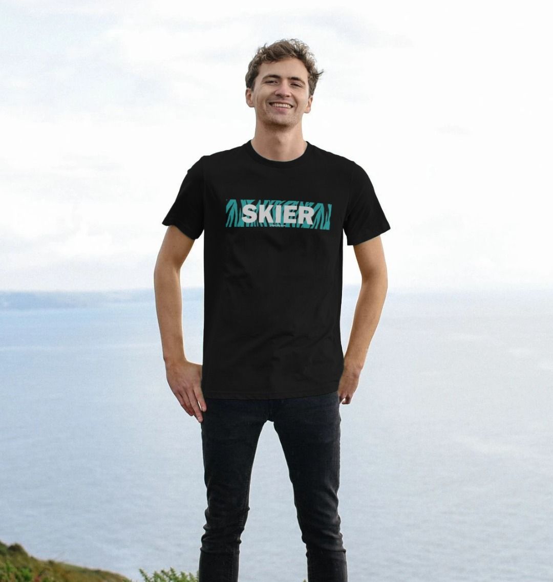 Men's Skier Censor Bar Organic Tee