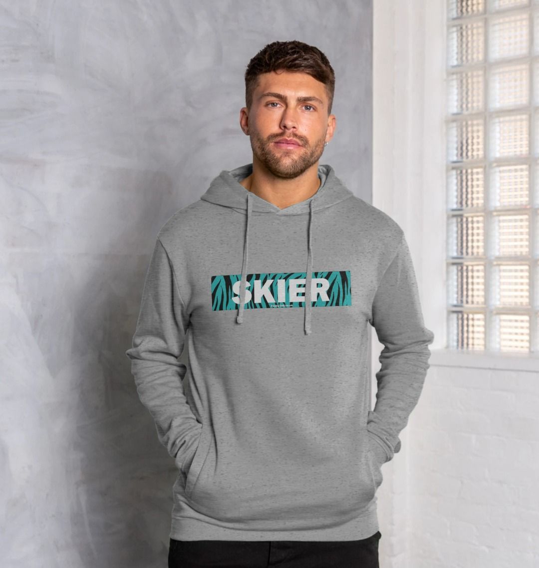 Men's Skier Censor Bar Organic Pullover Hoodie