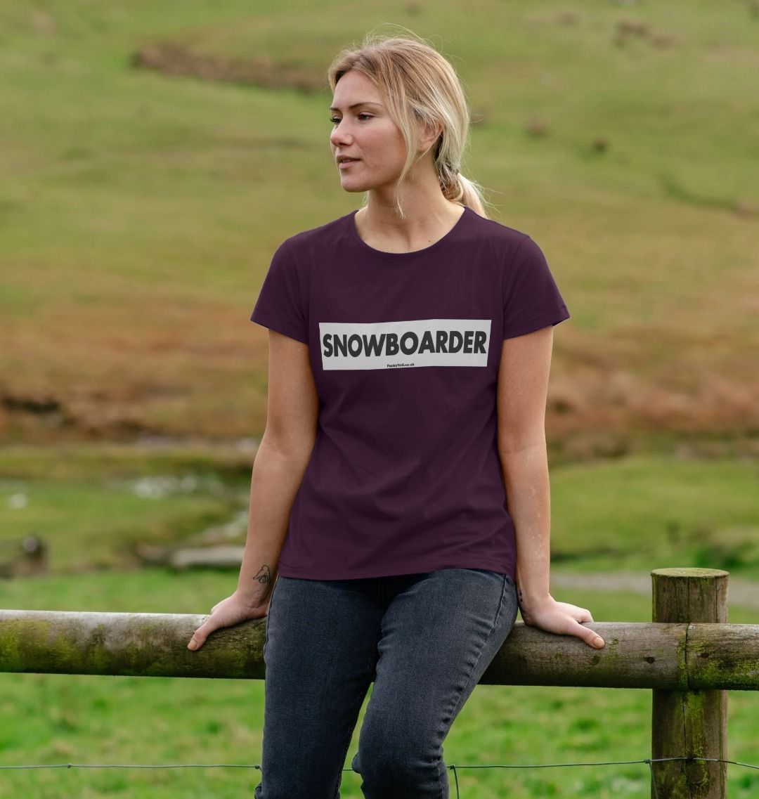 Women's Snowboarder Censor Bar Organic Tee