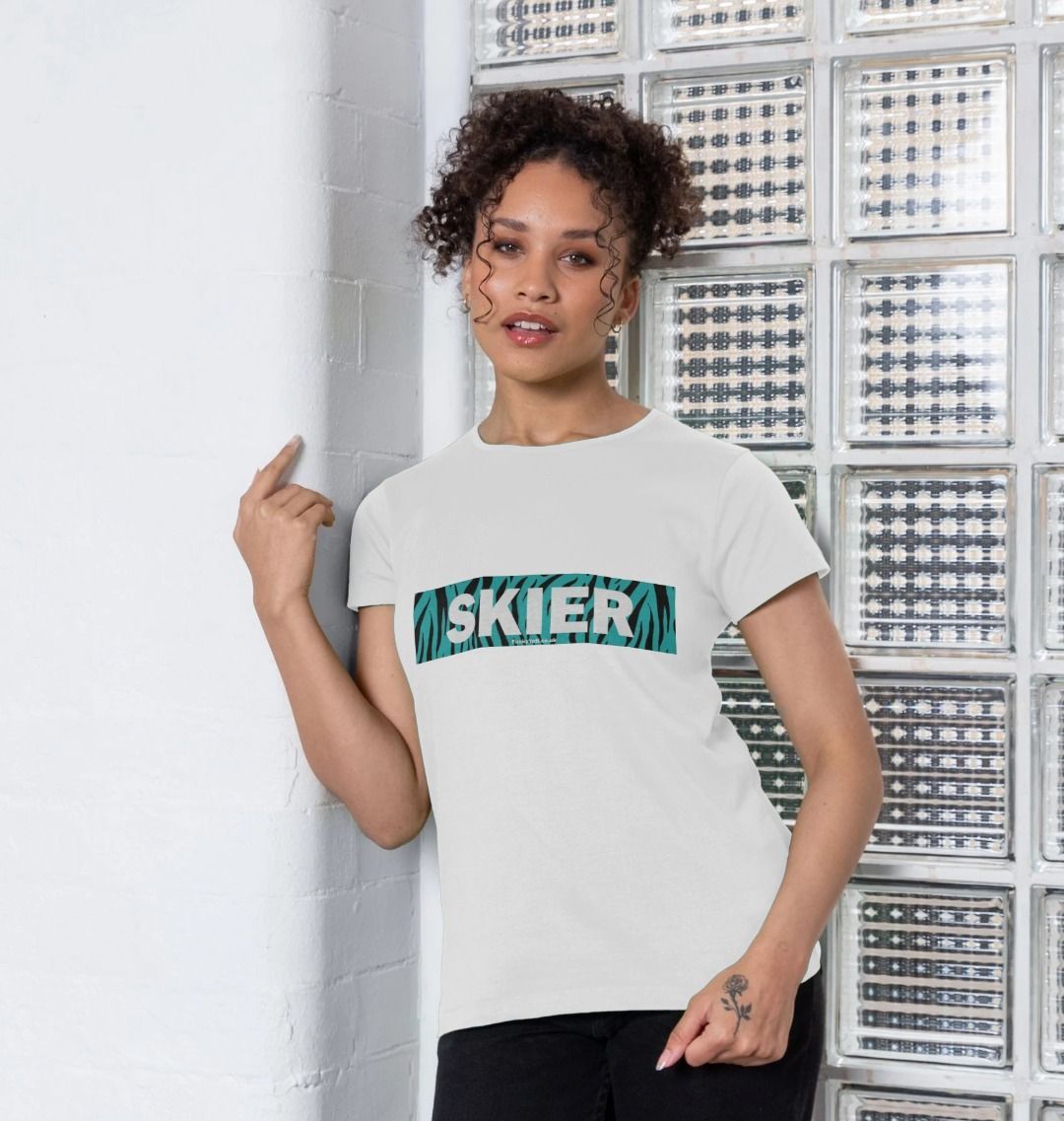 Women's Skier Censor Bar Organic Tee