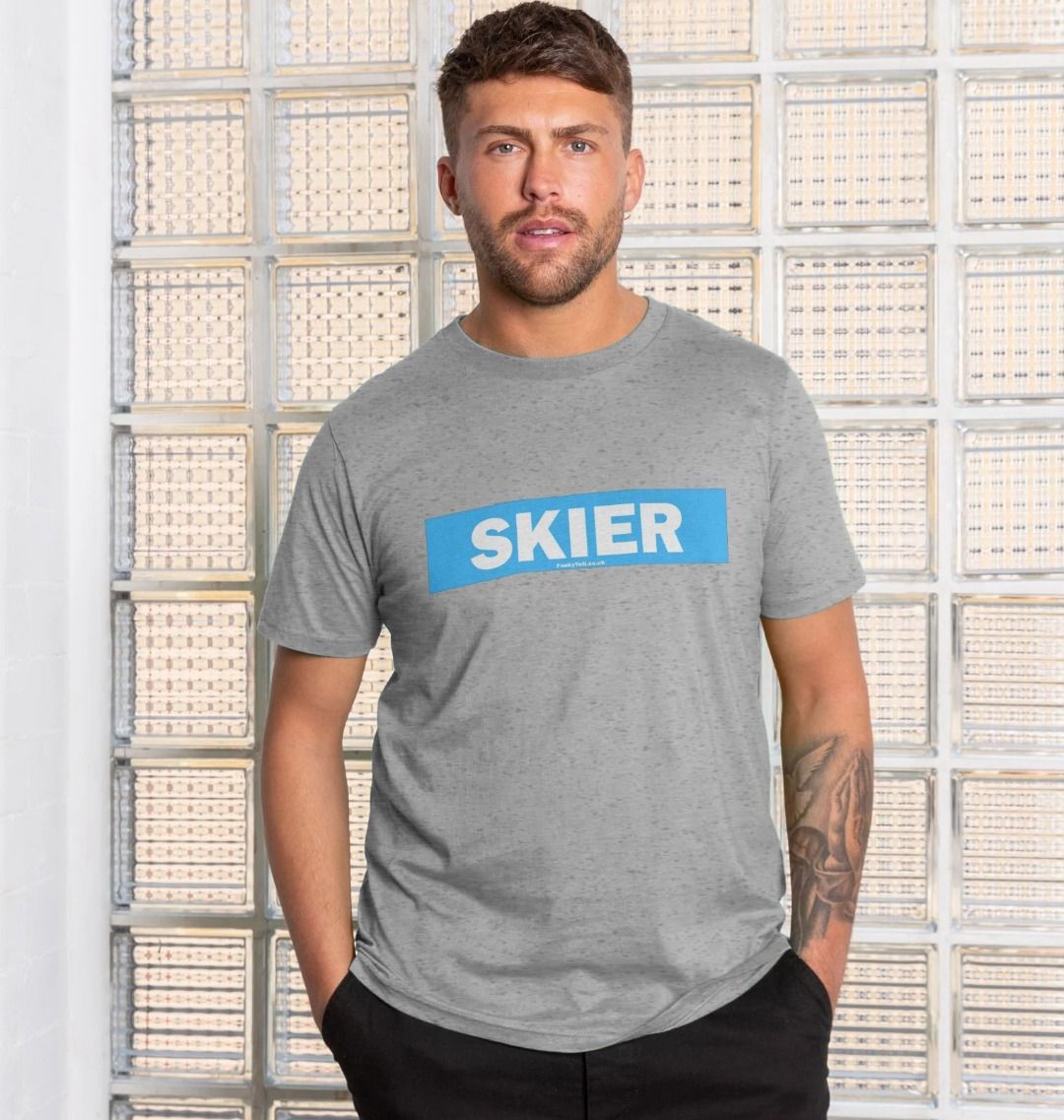 Men's Skier Censor Bar Organic Tee