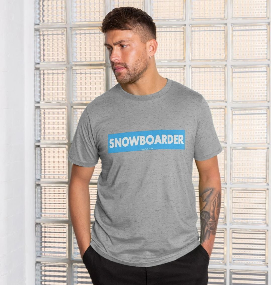 Men's Snowboarder Censor Bar Organic Tee