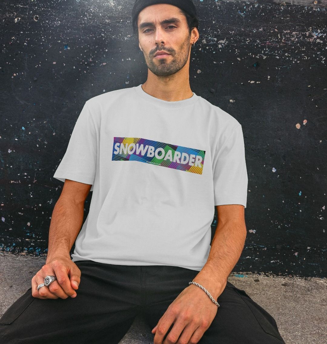 Men's Snowboarder Censor Bar Organic Tee