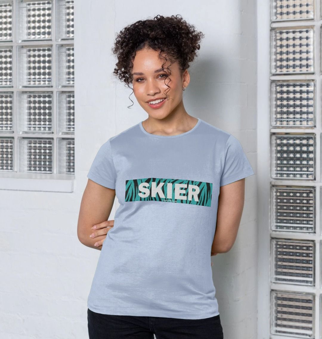 Women's Skier Censor Bar Organic Tee