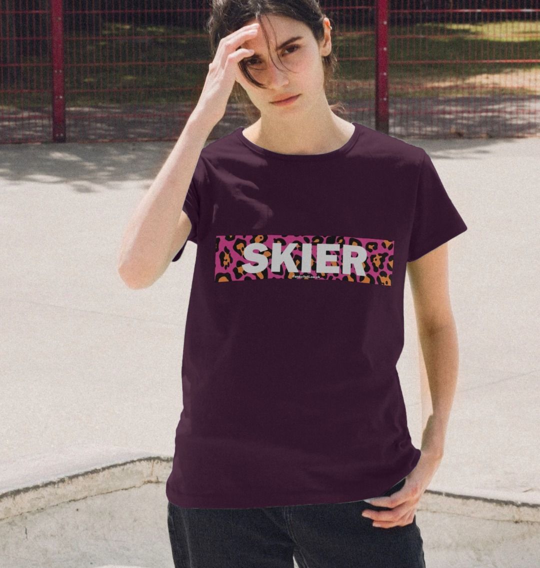 Women's Skier Censor Bar Organic Tee