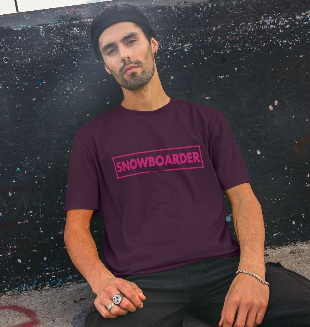 Men's Snowboarder Censor Bar Organic Tee