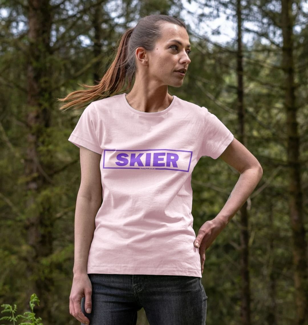 Women's Skier Censor Bar Organic Tee