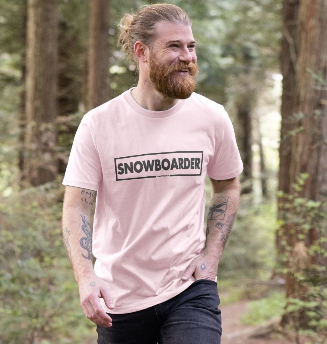 Men's Snowboarder Censor Bar Organic Tee