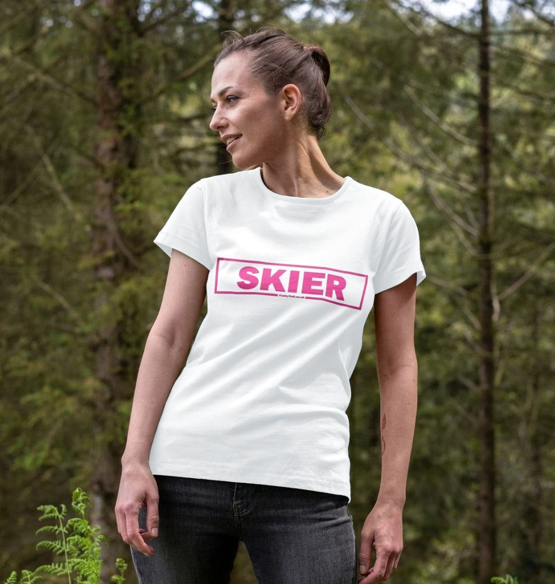 Women's Skier Censor Bar Organic Tee