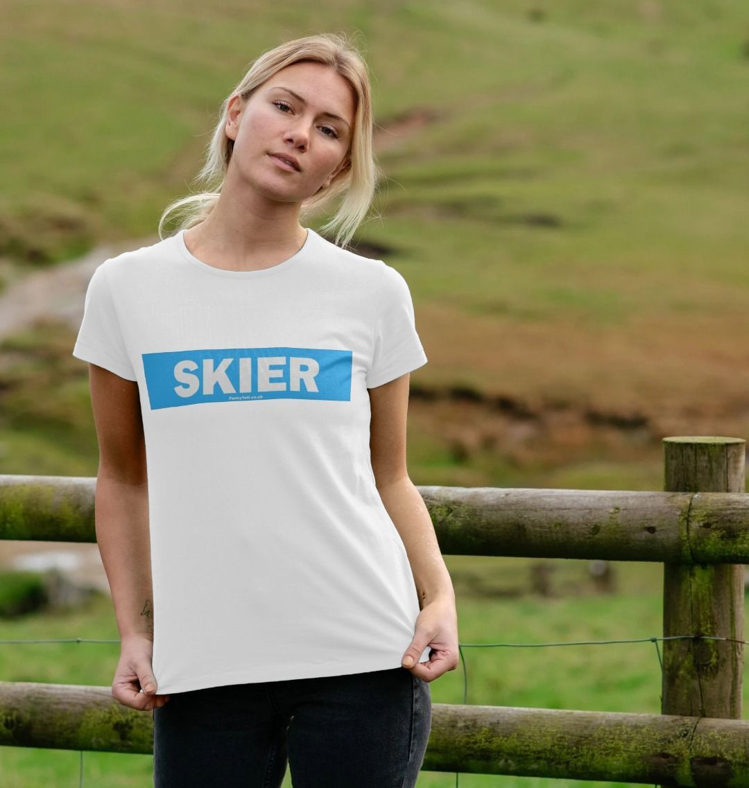 Women's Skier Censor Bar Organic Tee