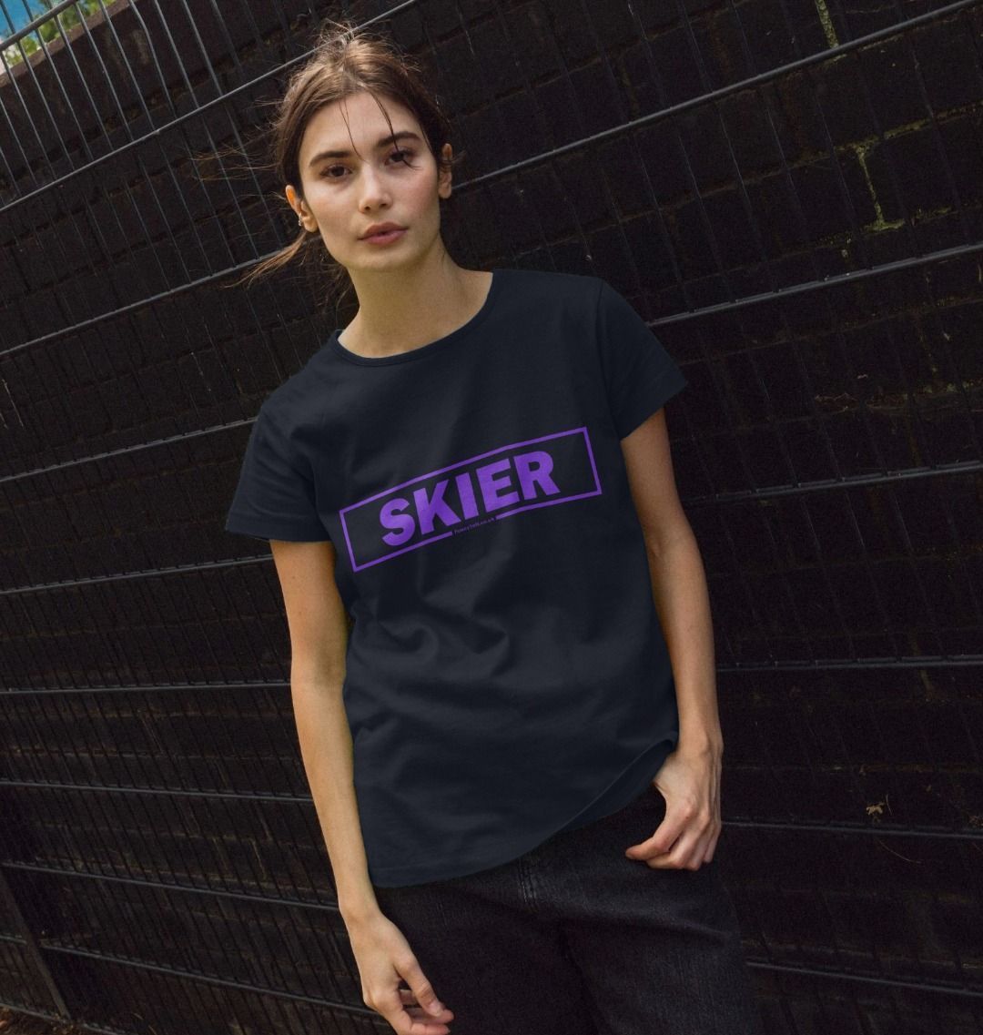 Women's Skier Censor Bar Organic Tee