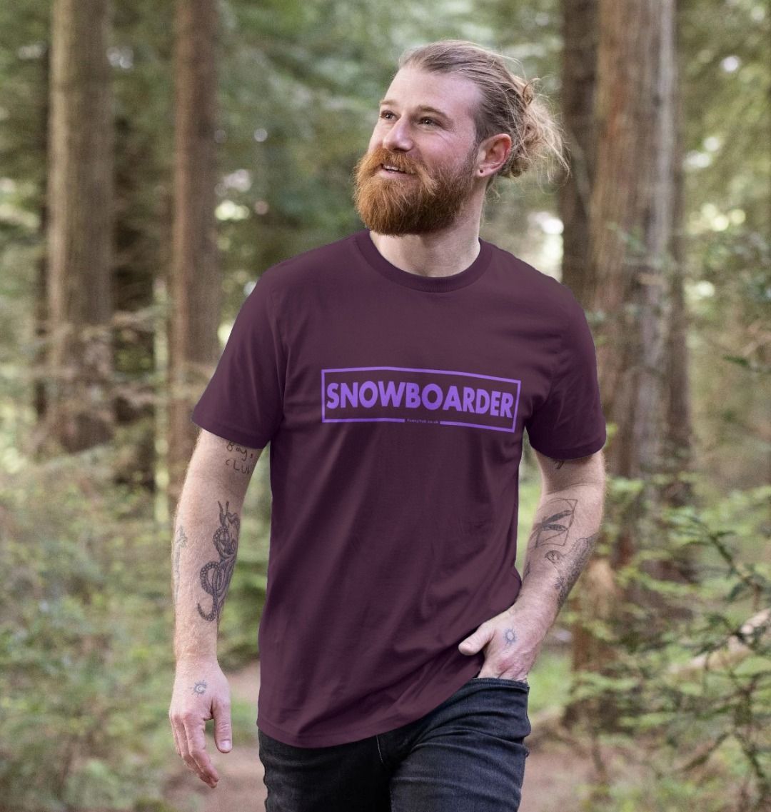 Men's Snowboarder Censor Bar Organic Tee