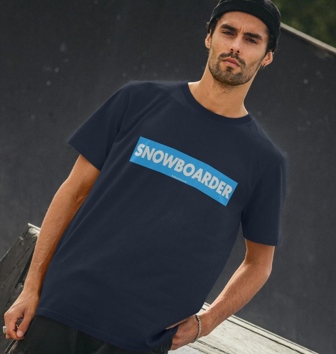 Men's Snowboarder Censor Bar Organic Tee