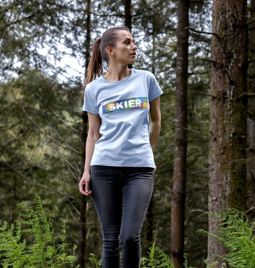 Women's Skier Censor Bar Organic Tee