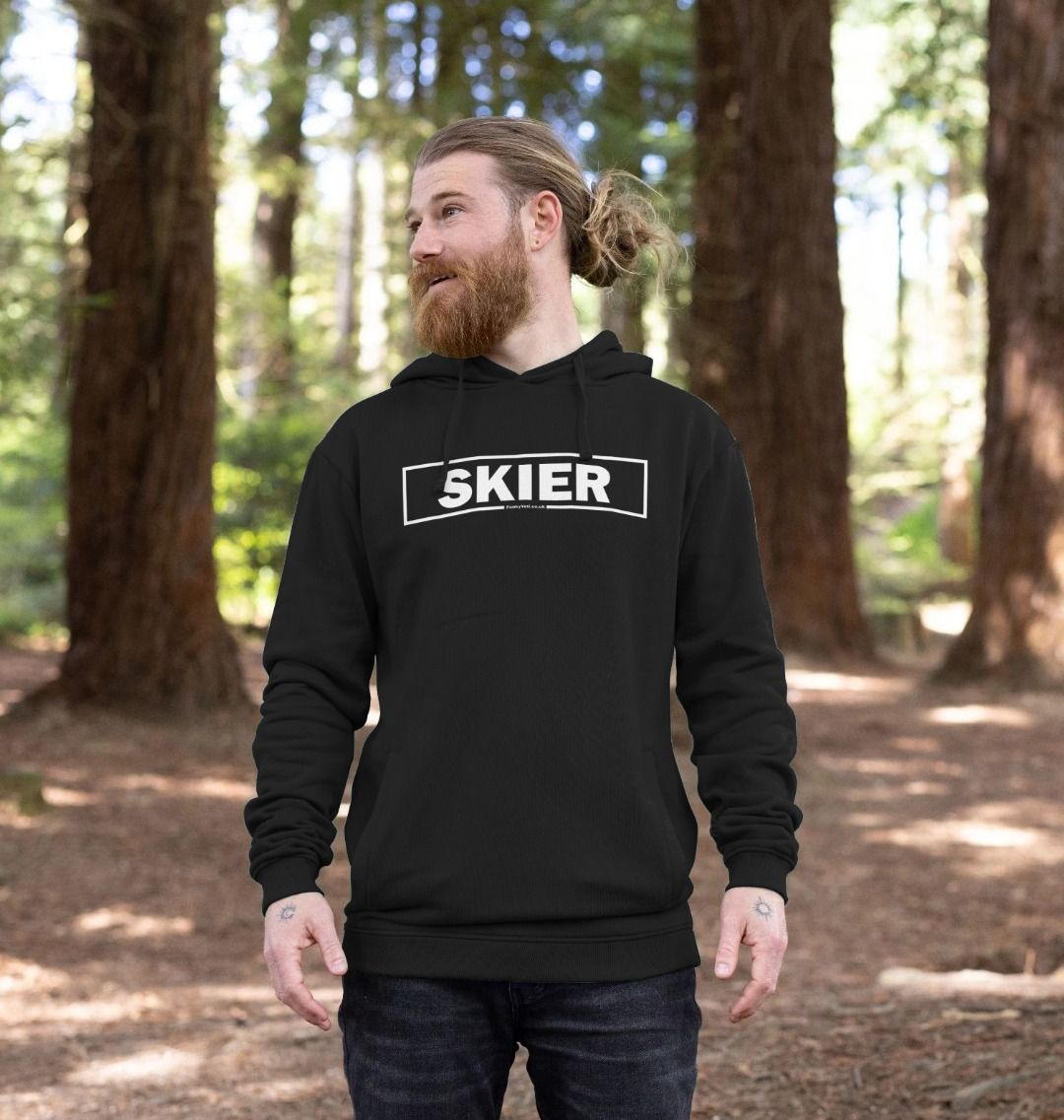 Men's Skier Censor Bar Organic Pullover Hoodie