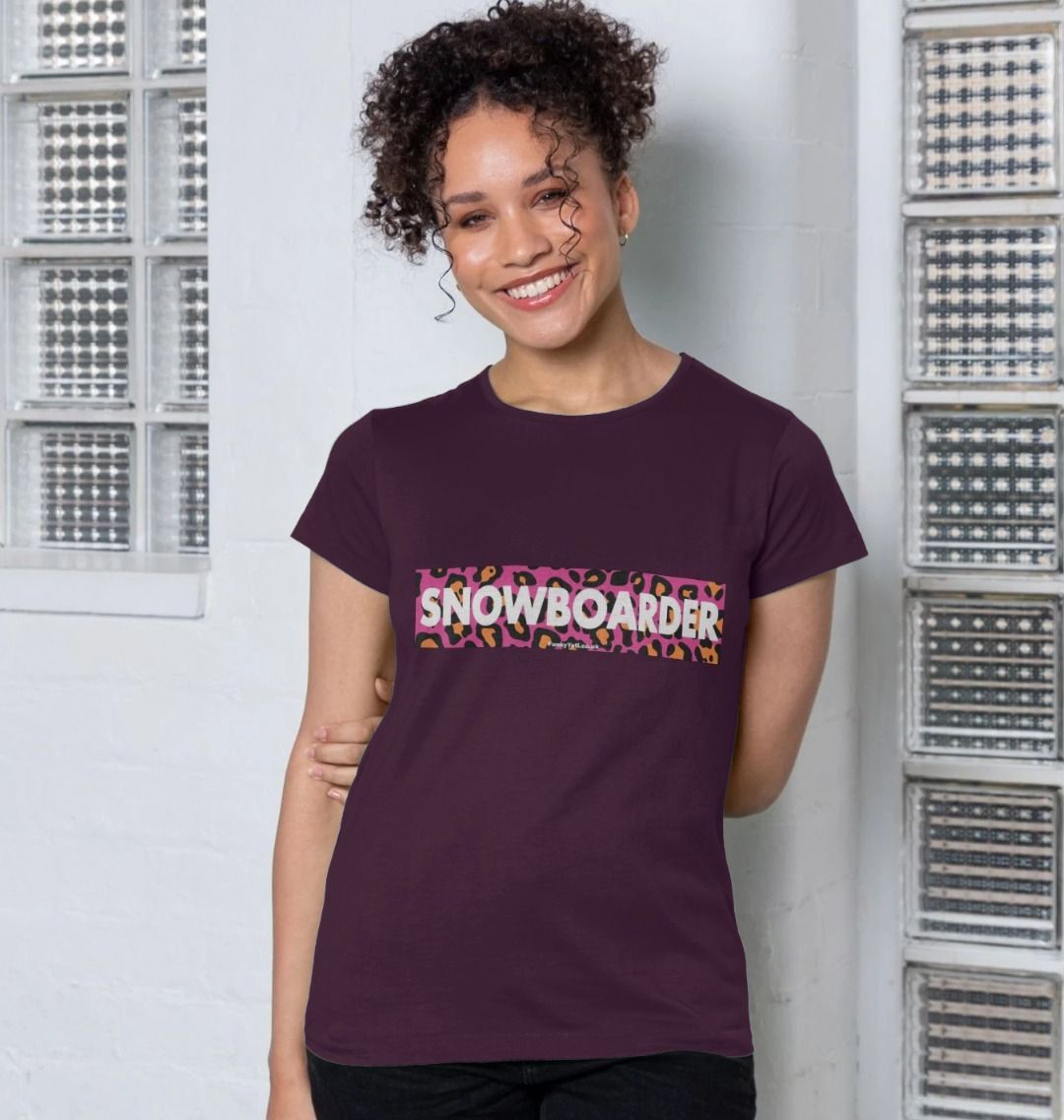 Women's Snowboarder Censor Bar Organic Tee