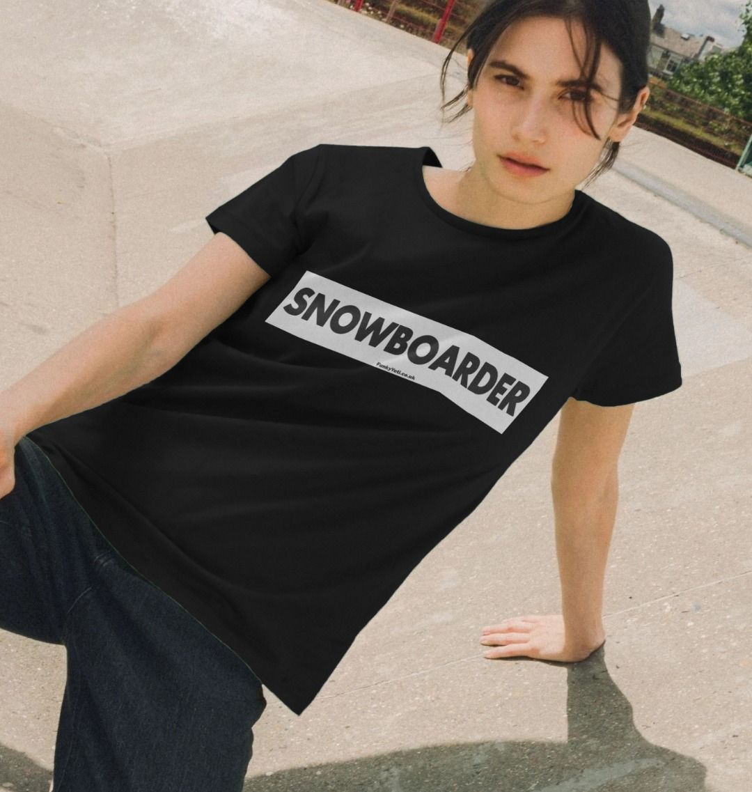 Women's Snowboarder Censor Bar Organic Tee