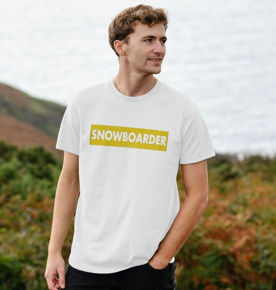 Men's Snowboarder Censor Bar Organic Tee