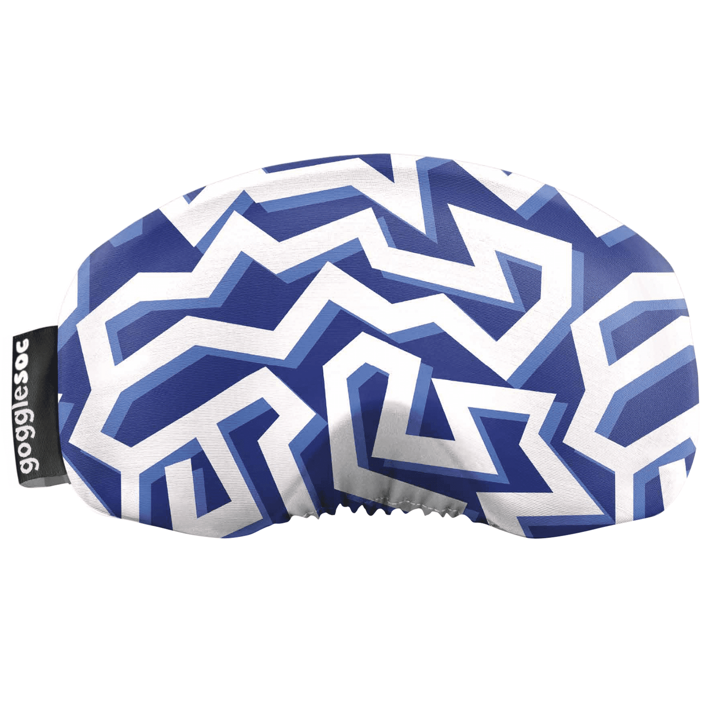 Gogglesoc - Blue Geo Stripes Soc Funky Yeti Exclusive Goggle Cover