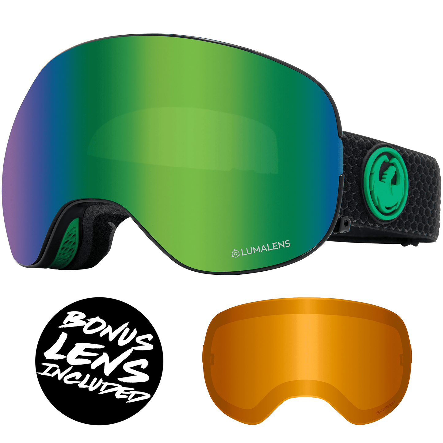 Dragon X2 Goggles (2024) - Split Green