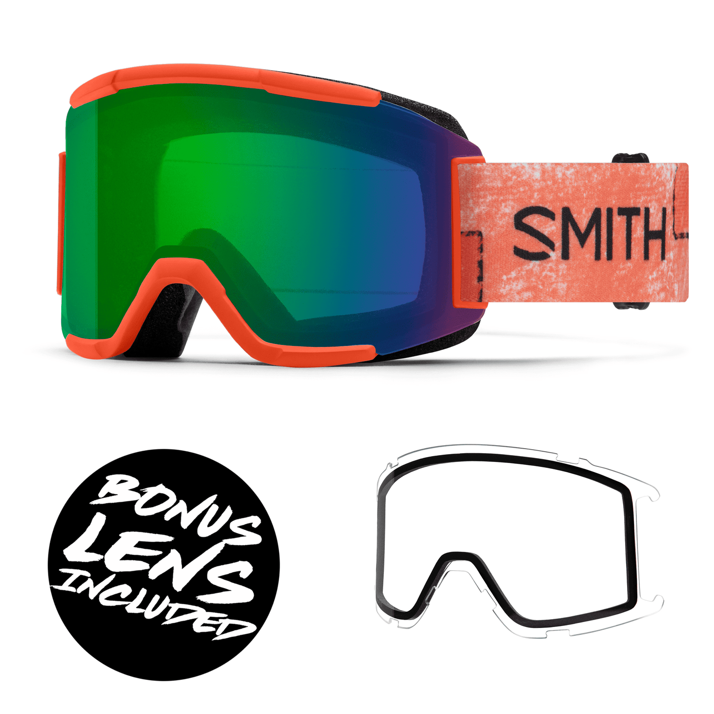 Smith Squad Goggles (2023) - Crayola Red Orange X Smith
