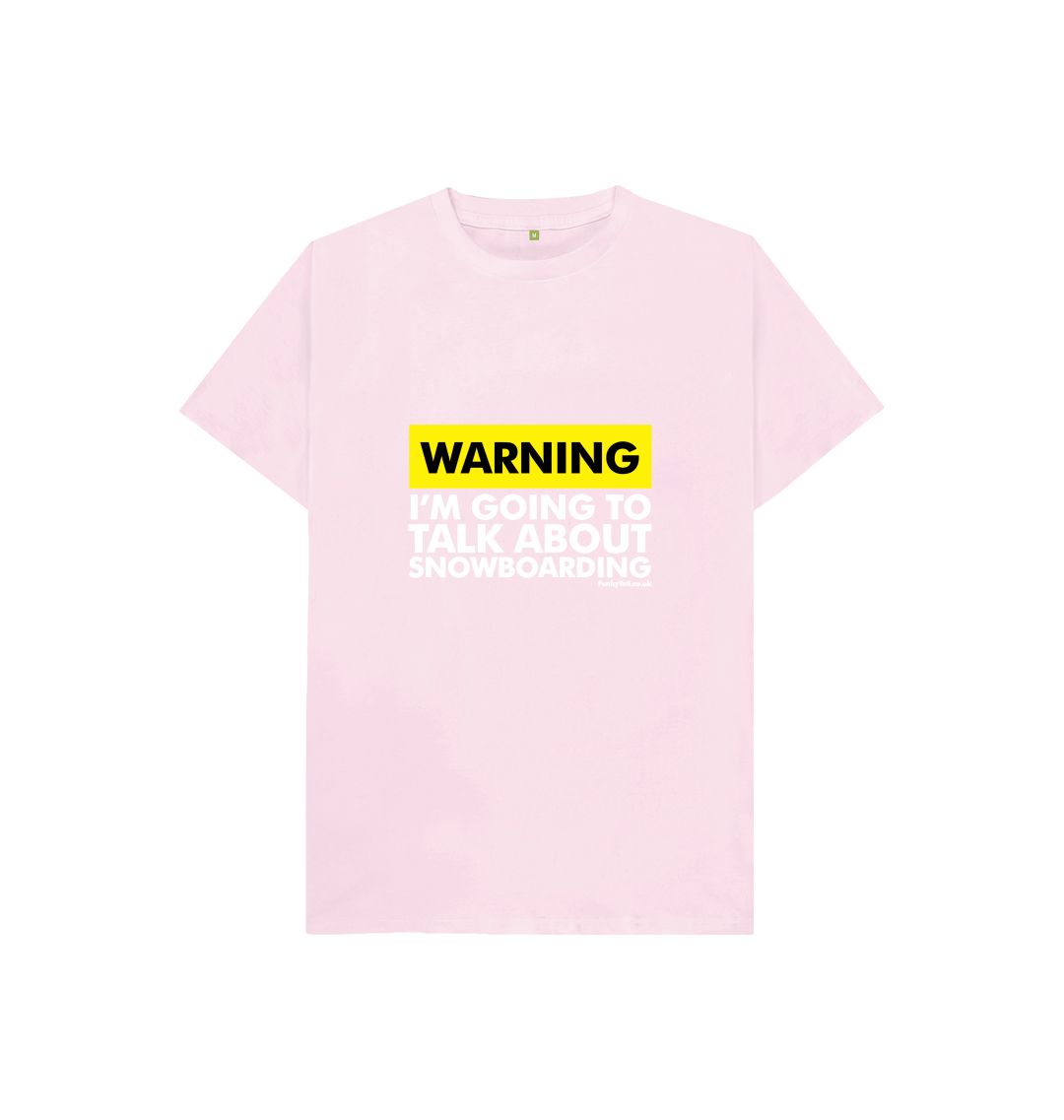 Pink Funky Yeti Kids Tee - Warning, Snowboarder!
