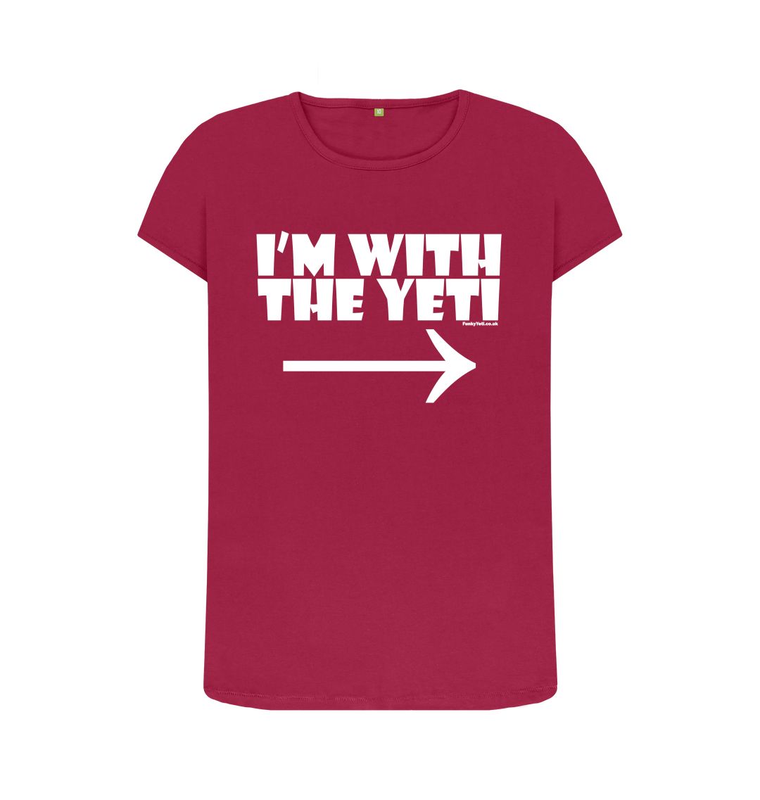 Cherry Funky Yeti Women's Tee - I'm With The Yeti