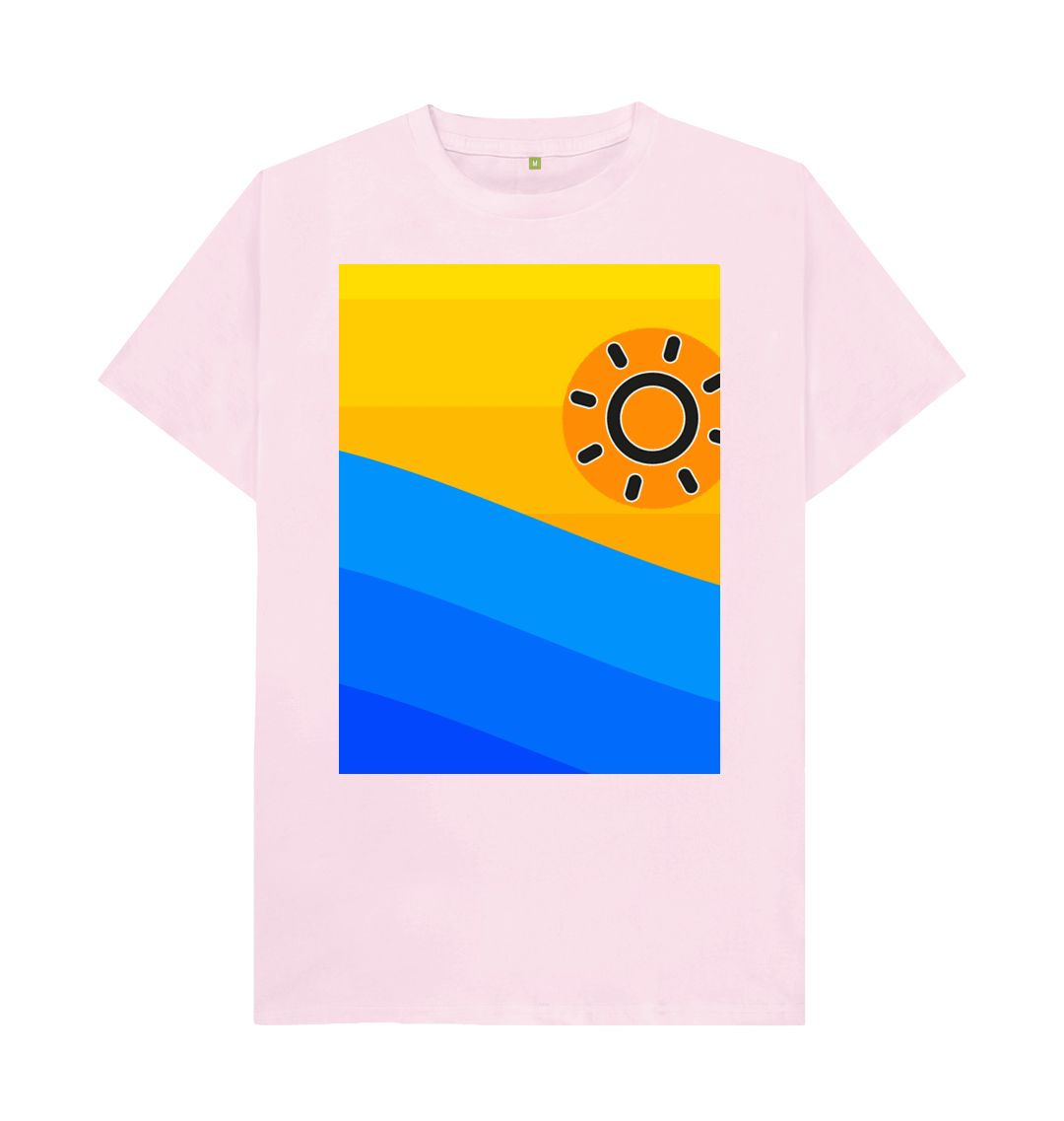 Pink Men's Sun Is Rising Organic Tee