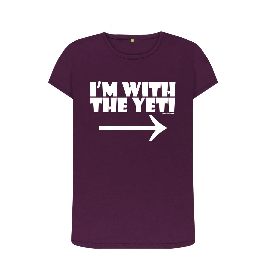 Purple Funky Yeti Women's Tee - I'm With The Yeti