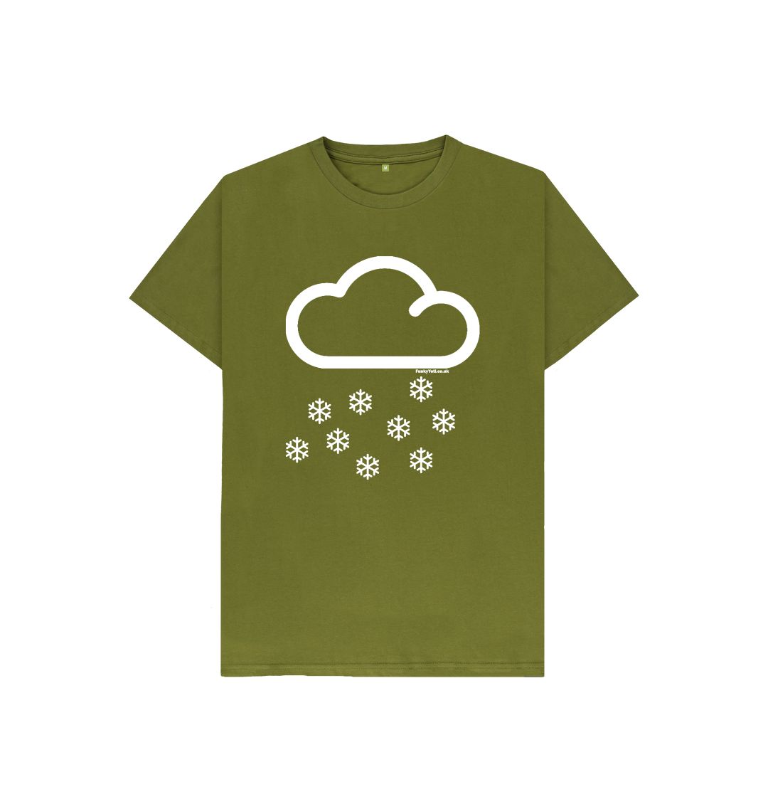 Moss Green Funky Yeti Kids Tee - Snow Cloud