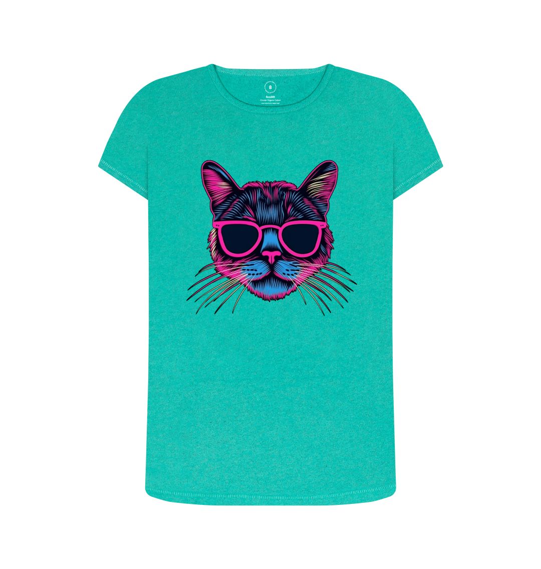 Seagrass Green Women's Cattitude R.O.C Tee