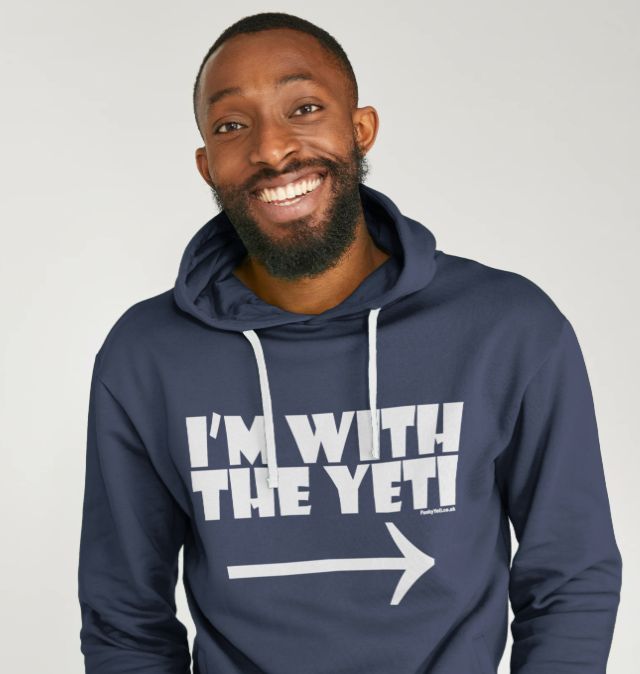 Men's I'm With The Yeti Organic Pullover Hoodie
