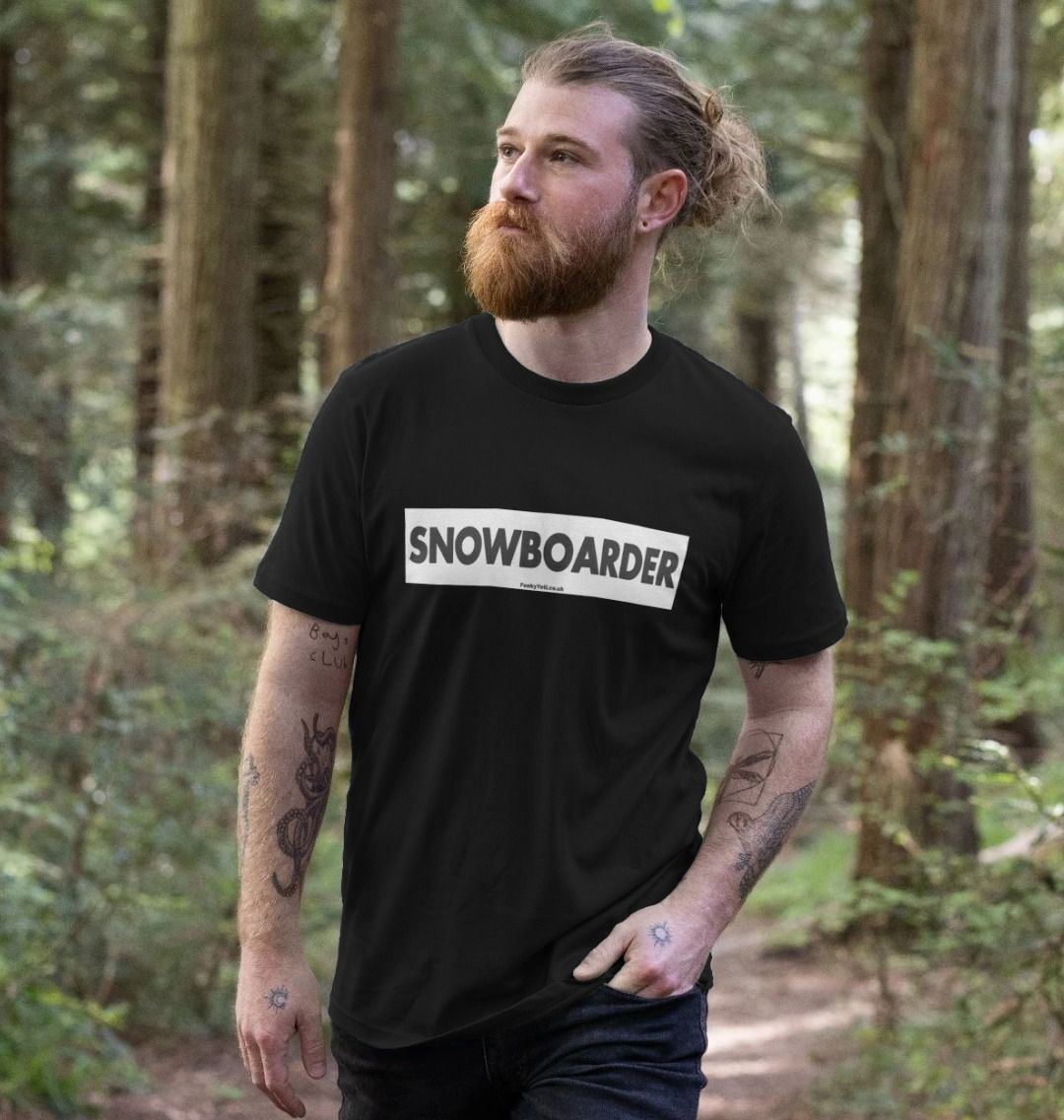 Men's Snowboarder Censor Bar Organic Tee
