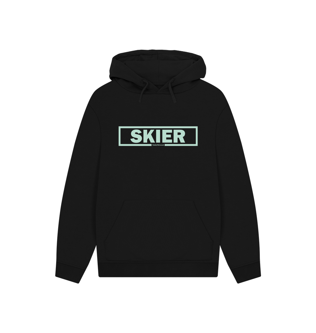 Black Printed Hoody Front