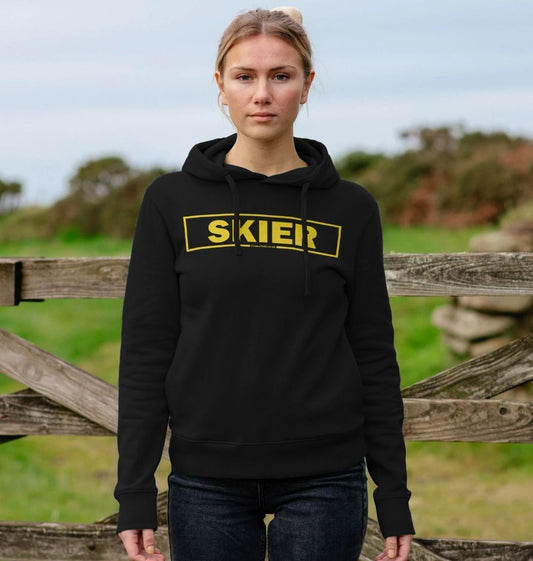 Women's Skier Censor Bar Organic Pullover Hoodie