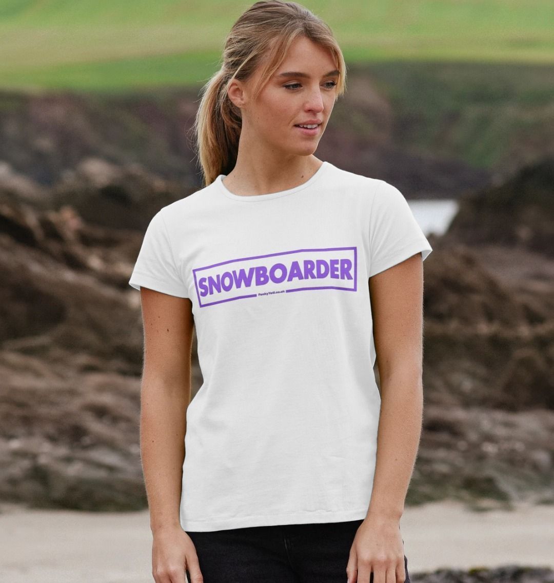 Women's Snowboarder Censor Bar Organic Tee