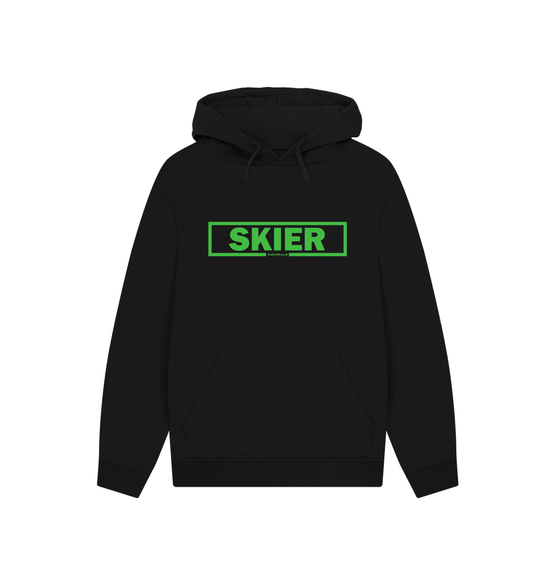 Black Printed Hoody Front