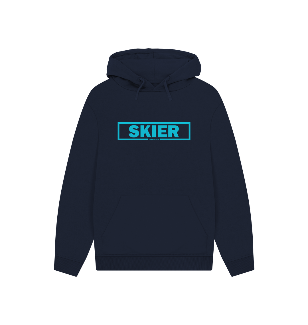 Navy Printed Hoody Front